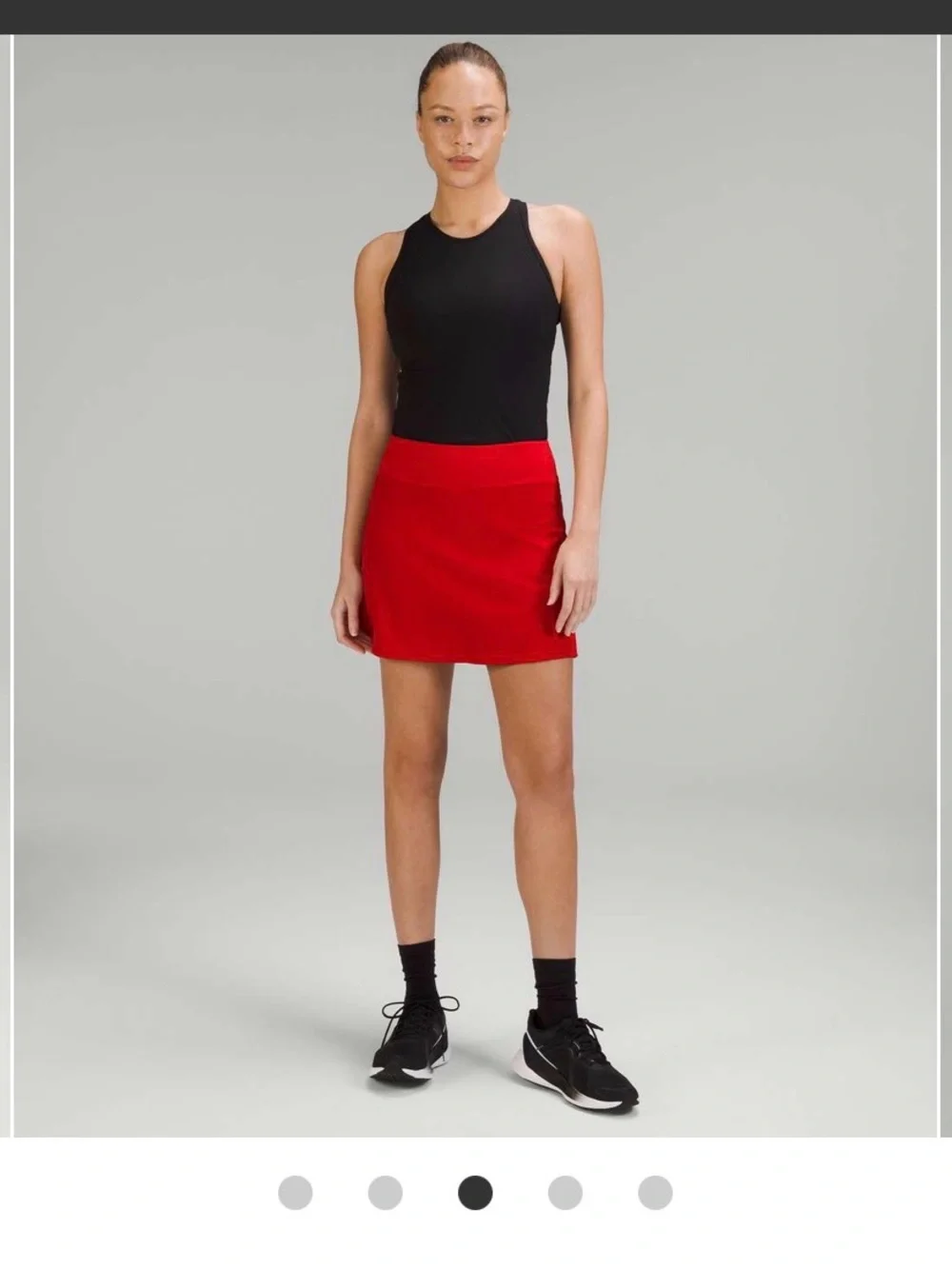 lululemon sz 8 EXTRA LONG Pace Rival Mid-Rise Skirt -Dark Red athleisure golf